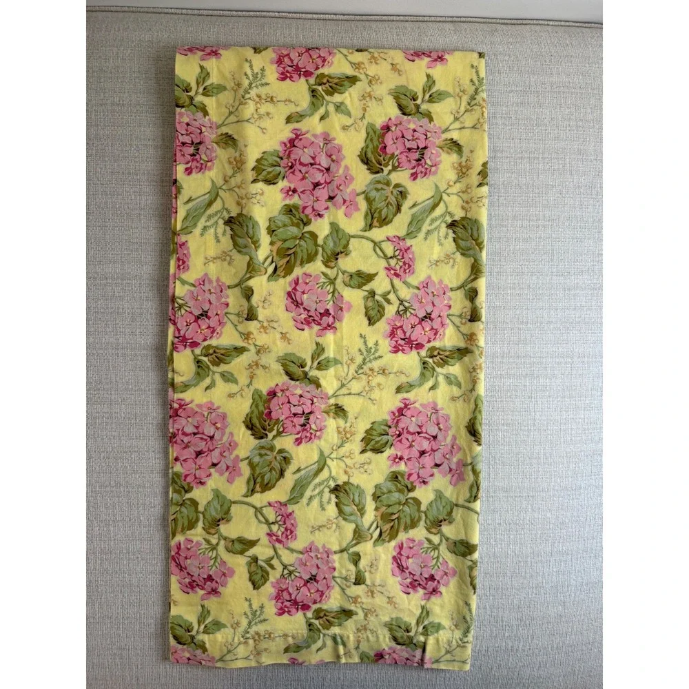 Zina Visa 100% Cotton Square Tablecloth Yellow Pink Hydrangeas 67